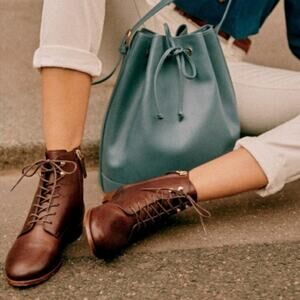 Sezane Eugenie Ankle Booties in Chocolate Size 40 or US 9